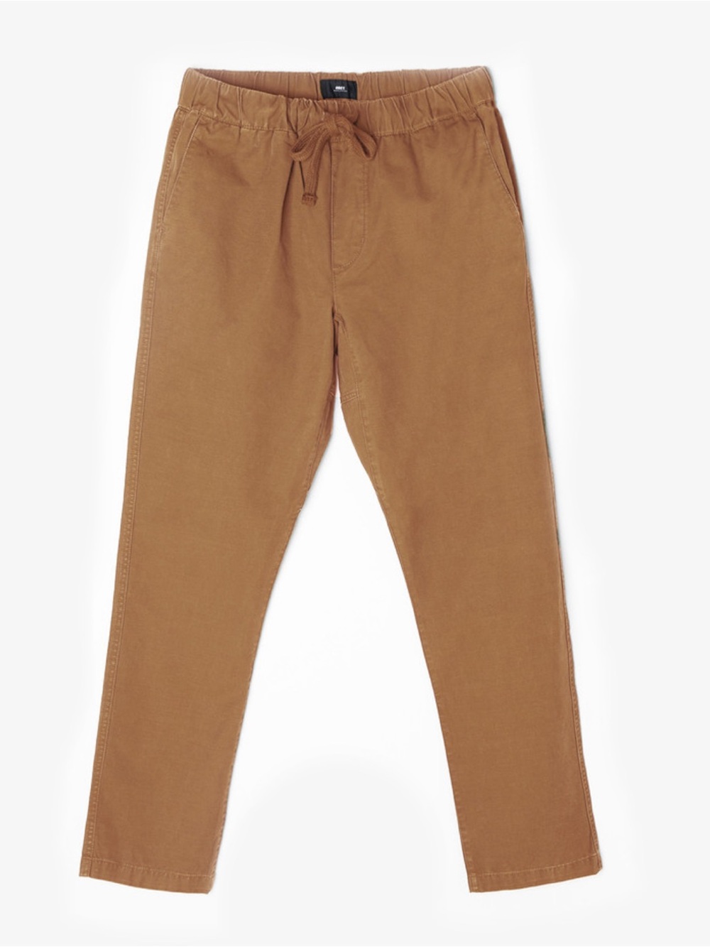 Obey Men’s Travelers Slub Twill Brown Drawstring Pants Size Small